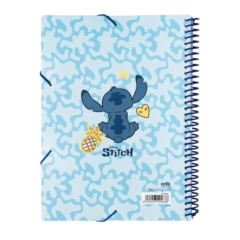 Disney Stitch - Raccoglitore elastico A4 + 30 fogli trasparenti - 2