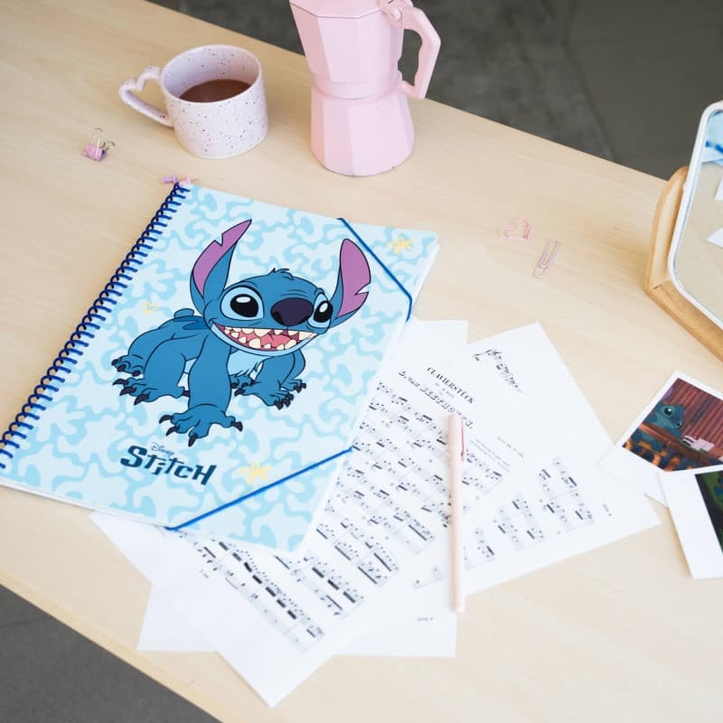Disney Stitch - Raccoglitore elastico A4 + 30 fogli trasparenti - 4