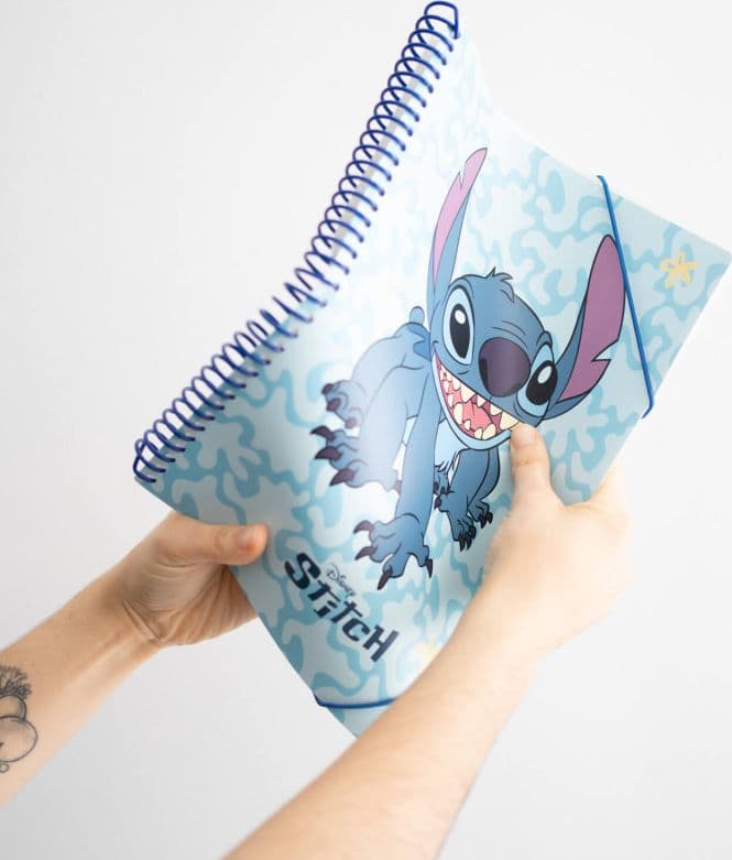 Disney Stitch - Raccoglitore elastico A4 + 30 fogli trasparenti - 7