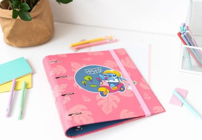 Disney Stitch - Raccoglitore A4 (4 anelli, elastico) - 12