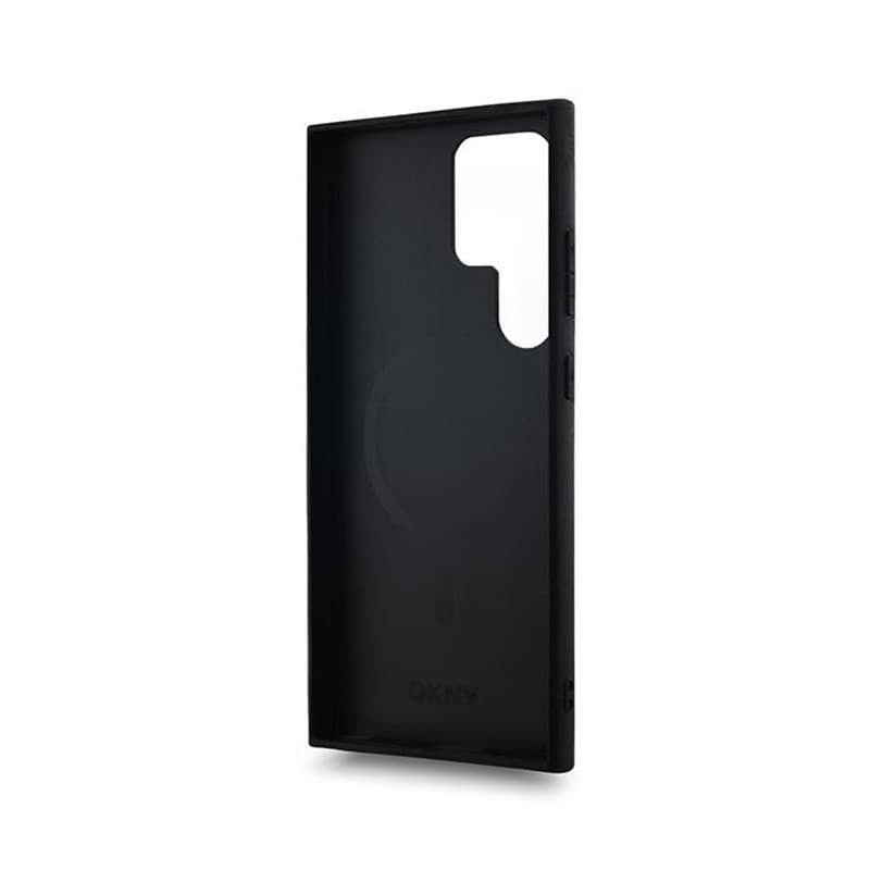 DKNY Leather Checkered Mono Pattern MagSafe - Case for Samsung Galaxy S24 Ultra (Black) - 15