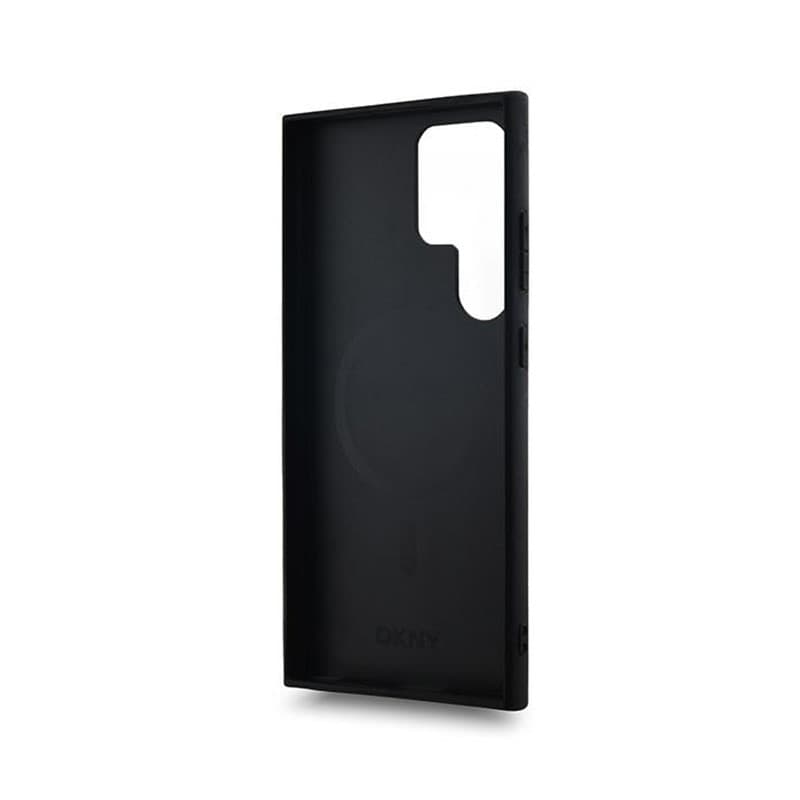 DKNY Leather Checkered Mono Pattern MagSafe - Case for Samsung Galaxy S24 Ultra (Black) - 7