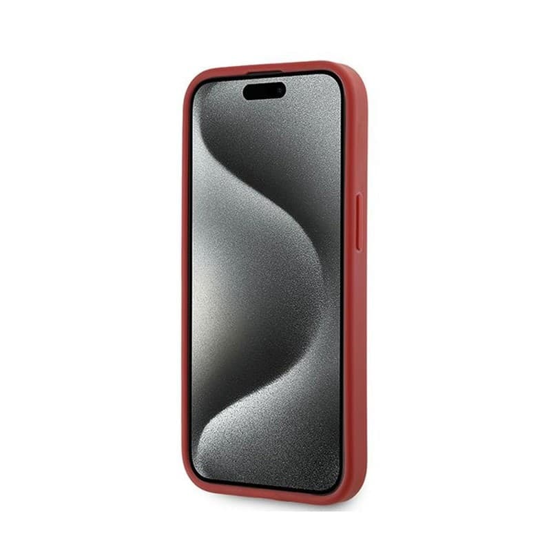 Karl Lagerfeld Diagonal Quilted Script - Case for iPhone 15 / 14 / 13 (Red) - 13