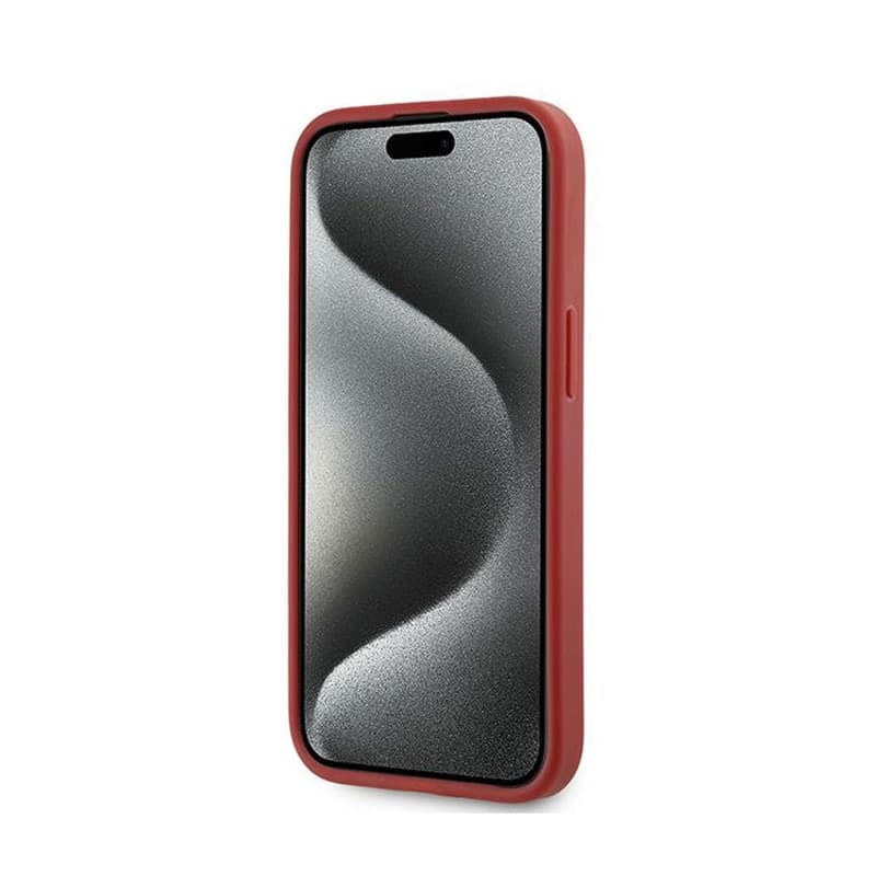 Karl Lagerfeld Diagonal Quilted Script - Case for iPhone 15 / 14 / 13 (Red) - 5