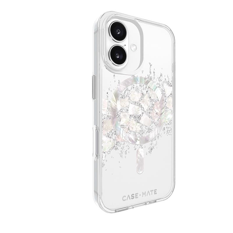 Case-Mate Karat MagSafe - Case for iPhone 16 with Pearl Inlay (A Touch of Pearl) - 13
