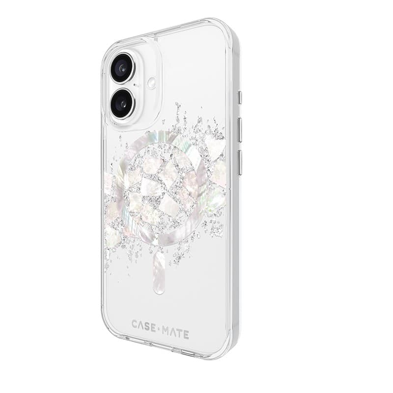 Case-Mate Karat MagSafe - Case for iPhone 16 with Pearl Inlay (A Touch of Pearl) - 14