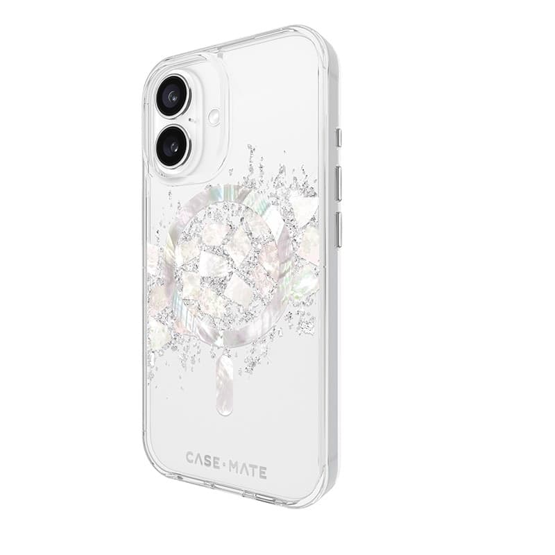 Case-Mate Karat MagSafe - Case for iPhone 16 with Pearl Inlay (A Touch of Pearl) - 4