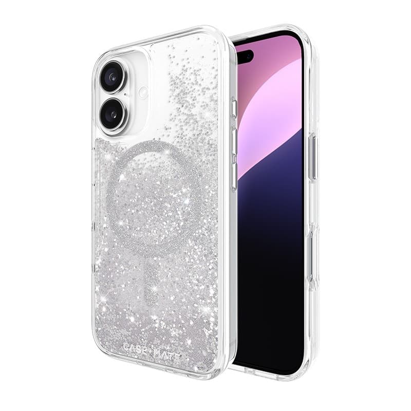 Case-Mate Waterfall MagSafe - Case for iPhone 16 (Silver) - 11