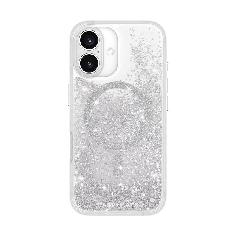 Case-Mate Waterfall MagSafe - Case for iPhone 16 (Silver) - 12