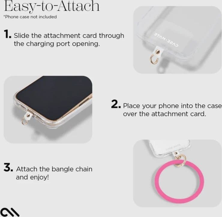 Case-Mate Phone Bangle - Wrist Strap for Smartphone (Fuchsia) - 12