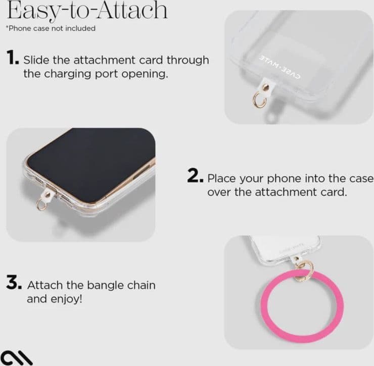 Case-Mate Phone Bangle - Wrist Strap for Smartphone (Fuchsia) - 6