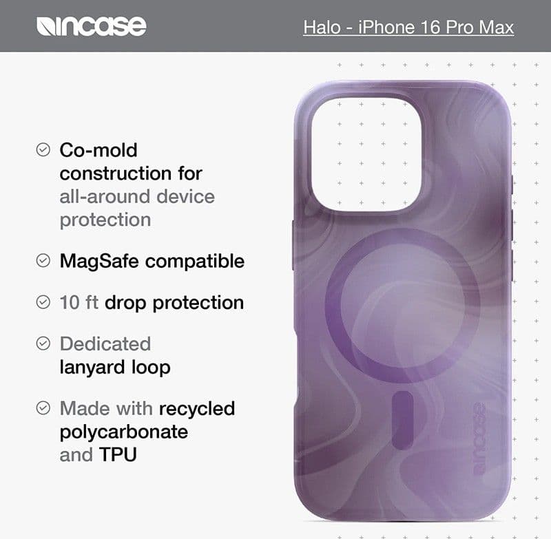Incase Halo Case MagSafe - Case iPhone 16 Pro Max (Oil Slick Lilac) - 11