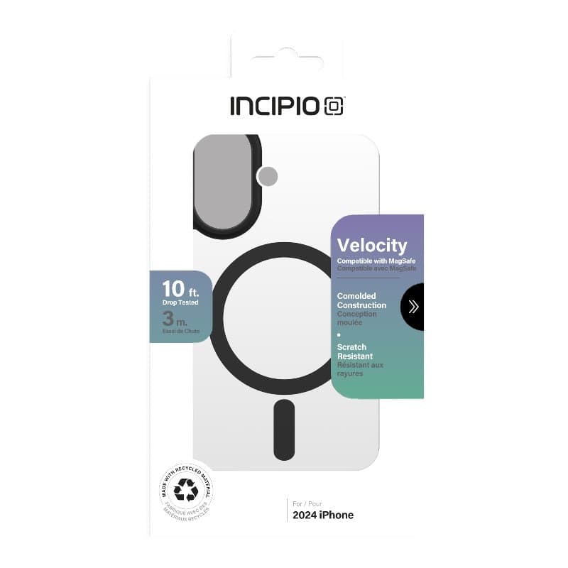 Incipio Velocity MagSafe - Case iPhone 16 (Clear / Black) - 4