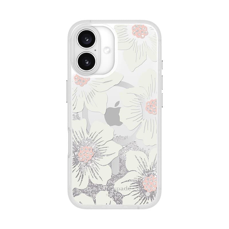 Kate Spade New York Liquid Glitter MagSafe - Case for iPhone 16 (Hollyhock Floral) - 12