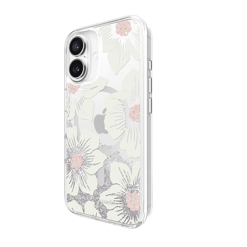 Kate Spade New York Liquid Glitter MagSafe - Case for iPhone 16 (Hollyhock Floral) - 14