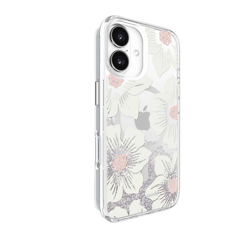 Kate Spade New York Liquid Glitter MagSafe - Case for iPhone 16 (Hollyhock Floral) - 3