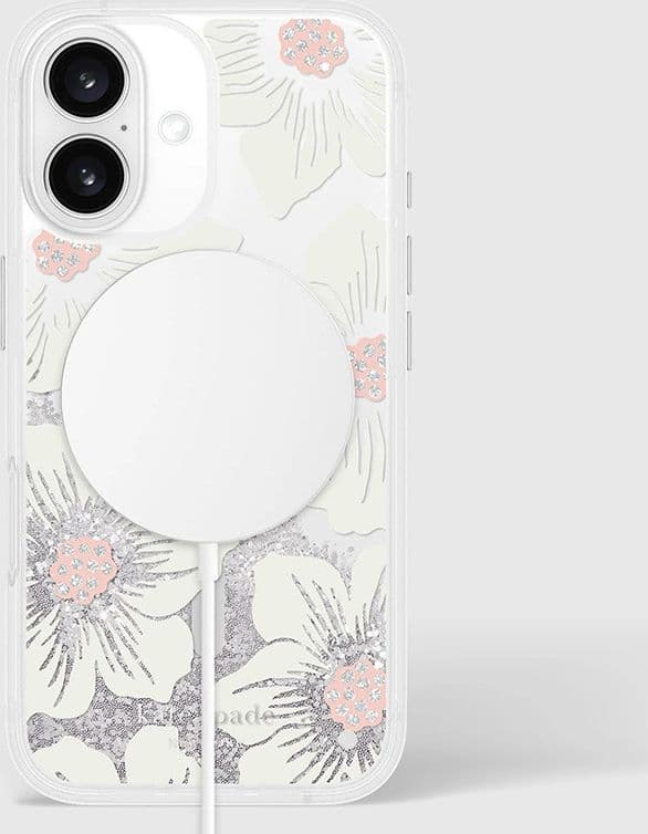 Kate Spade New York Liquid Glitter MagSafe - Case for iPhone 16 (Hollyhock Floral) - 10
