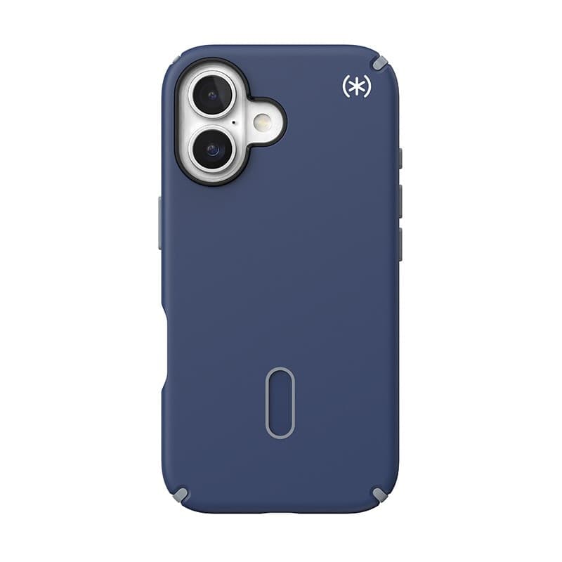 Speck Presidio2 Pro ClickLock e MagSafe - Custodia per iPhone 16 (blu costiero / grigio polvere / bianco) - 19