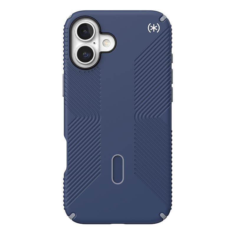 Speck Presidio2 Grip ClickLock e MagSafe - Custodia per iPhone 16 Plus (blu costiero / grigio polvere / bianco) - 9