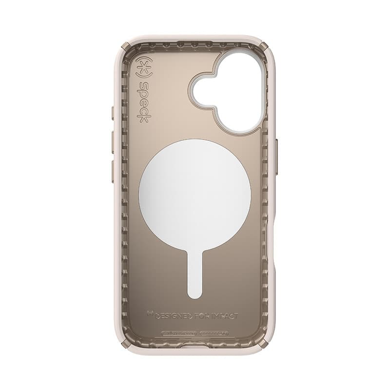 Speck Presidio2 Pro ClickLock e MagSafe - Custodia per iPhone 16 (Osso sbiancato / Oro antico / Marrone nocciola) - 10