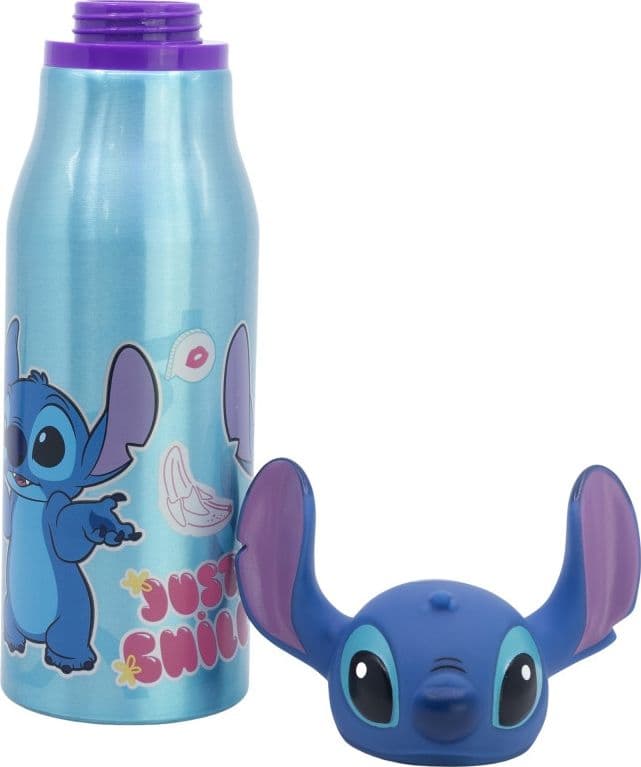 Disney Stitch - Borraccia in alluminio con tappo 3D 690 ml - 3