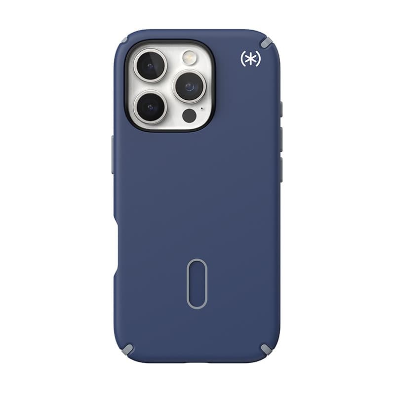 Speck Presidio2 Pro ClickLock e MagSafe - Custodia per iPhone 16 Pro (blu costiero / grigio polvere / bianco) - 9