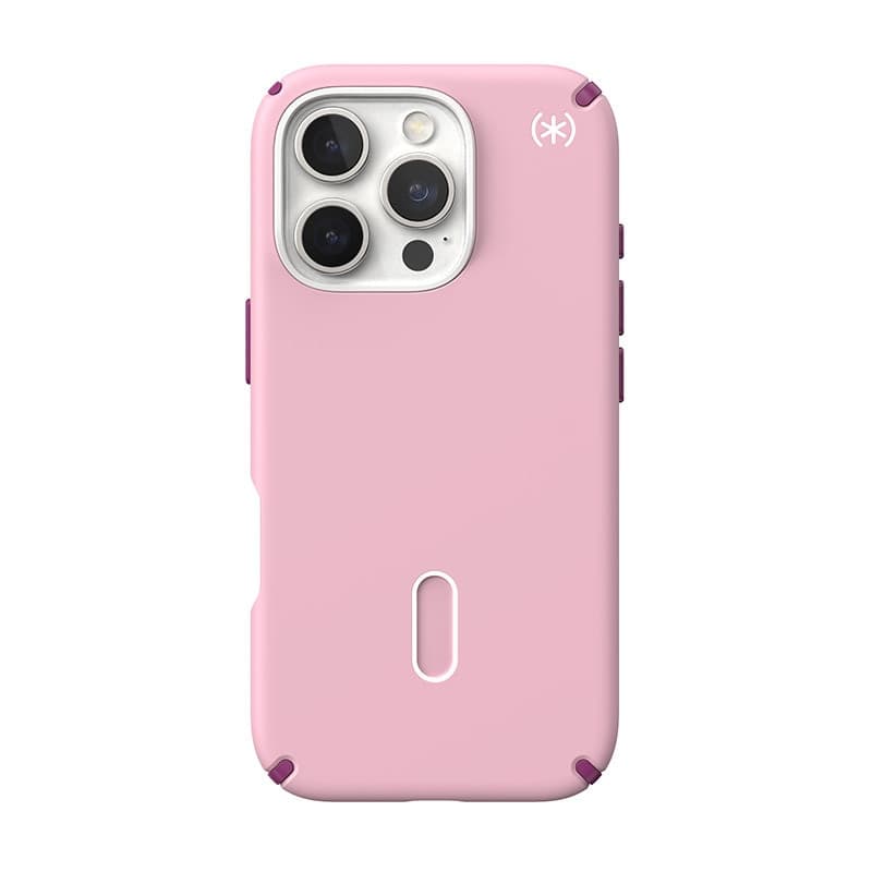 Speck Presidio2 Pro ClickLock e MagSafe - Custodia per iPhone 16 Pro (rosa mercoledi / viola Boysenberry / bianco) - 9