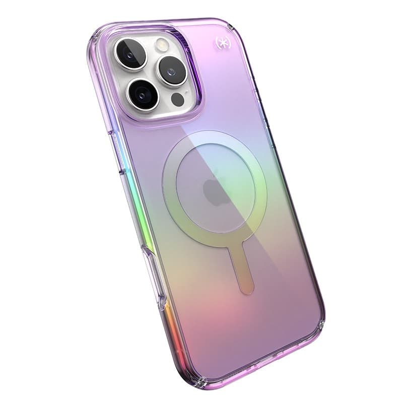 Speck Presidio2 Lux MagSafe - Custodia per iPhone 16 Pro Max (viola incredibile / trasparente) - 18