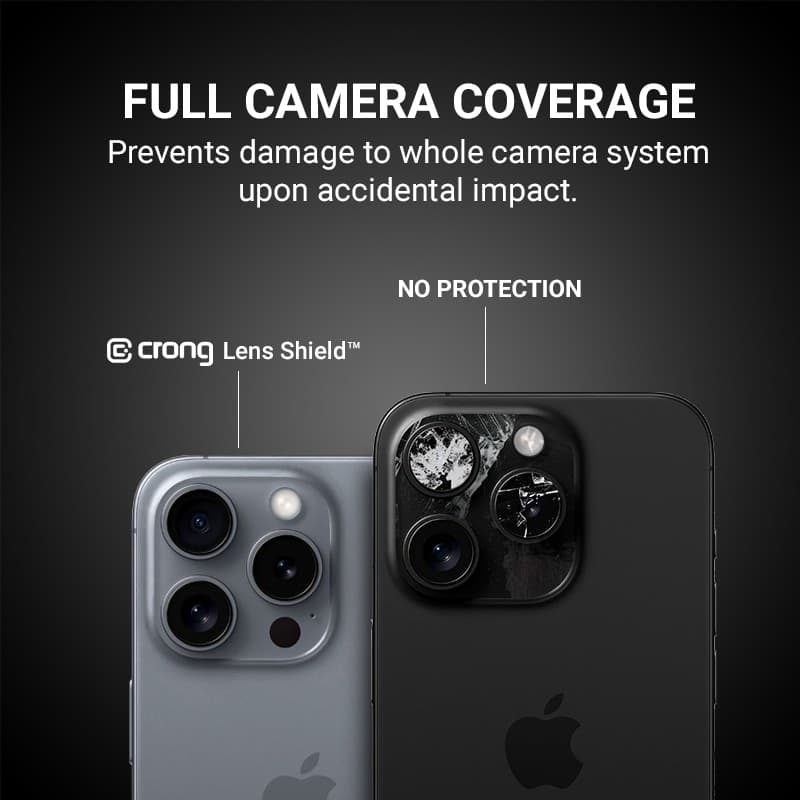 Crong Lens Shield - Vetro per la fotocamera e l'obiettivo dell'iPhone 16 / iPhone 16 Plus - 8
