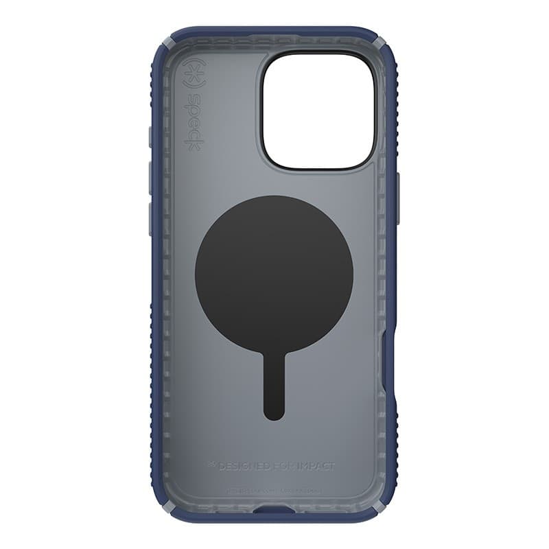 Speck Presidio2 Grip ClickLock e MagSafe - Custodia per iPhone 16 Pro Max (blu costiero / grigio polvere / bianco) - 20
