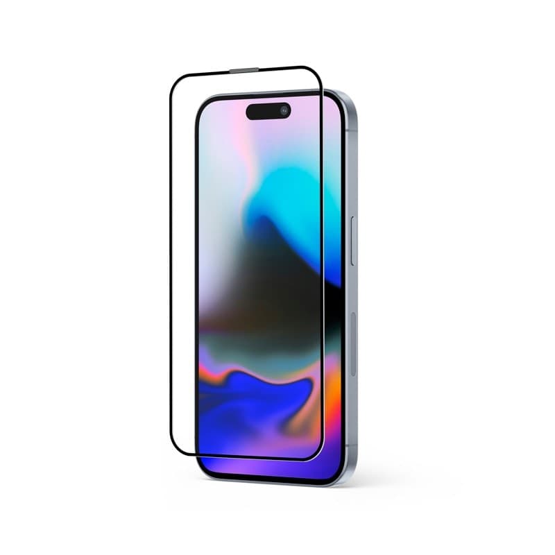 Crong Anti-Bacterial 3D Armor Glass - Vetro temperato 9H Full Glue per iPhone 16 Pro + telaio di installazione - 8
