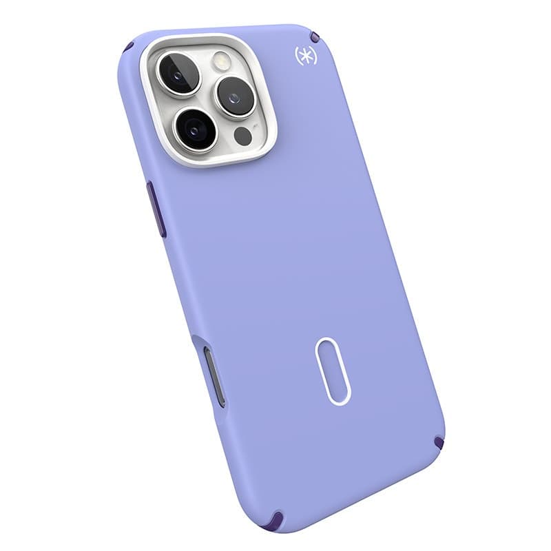 Speck Presidio2 Pro ClickLock e MagSafe - Custodia per iPhone 16 Pro Max (Lavanda futura / Viola cassis / Bianco) - 8