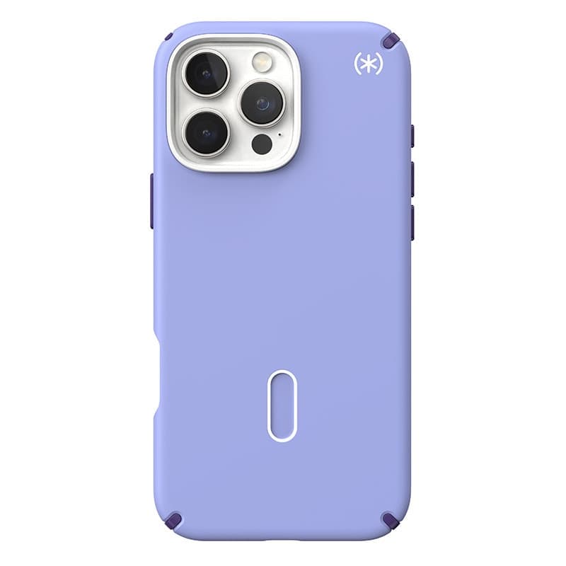 Speck Presidio2 Pro ClickLock e MagSafe - Custodia per iPhone 16 Pro Max (Lavanda futura / Viola cassis / Bianco) - 9