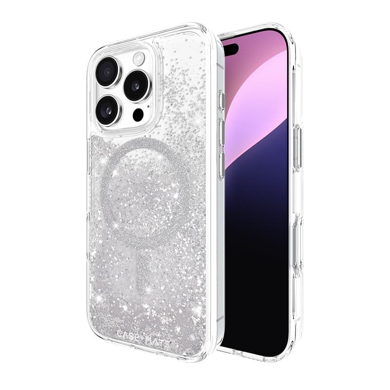 Case-Mate Waterfall MagSafe - Case for iPhone 16 Pro (Silver) - 11