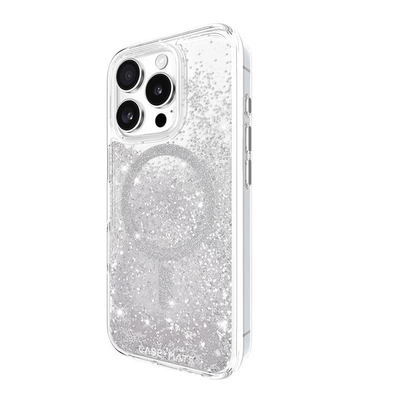 Case-Mate Waterfall MagSafe - Case for iPhone 16 Pro (Silver) - 14