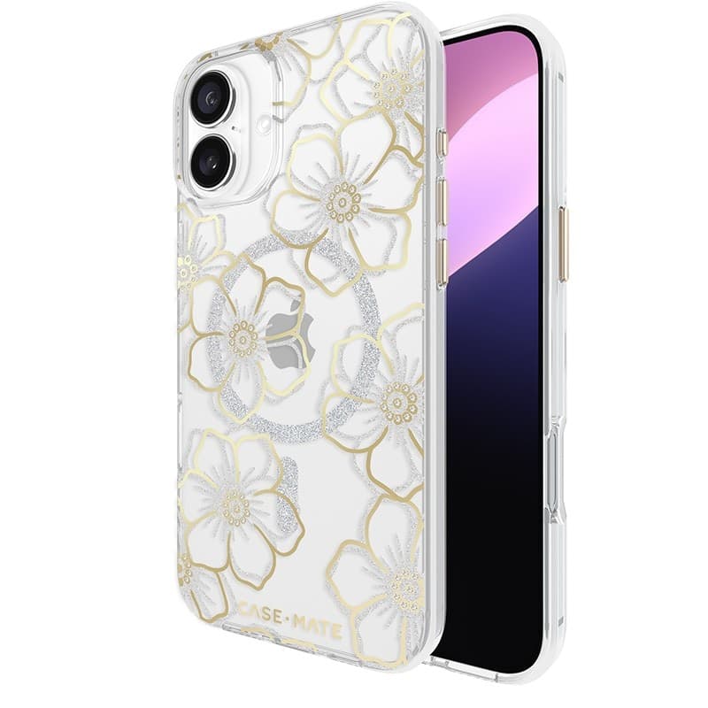 Case-Mate Floral Gems MagSafe - Case for iPhone 16 Plus (Gold) - 11