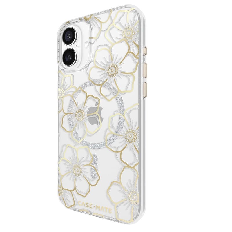 Case-Mate Floral Gems MagSafe - Case for iPhone 16 Plus (Gold) - 4