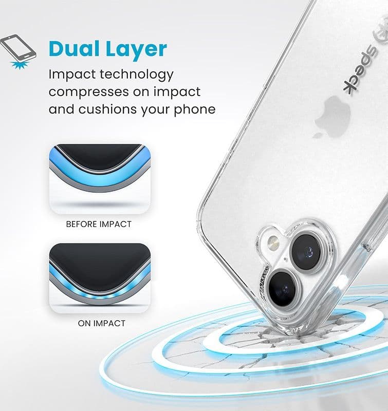 Speck Gemshell - Custodia per iPhone 16 (trasparente) - 12