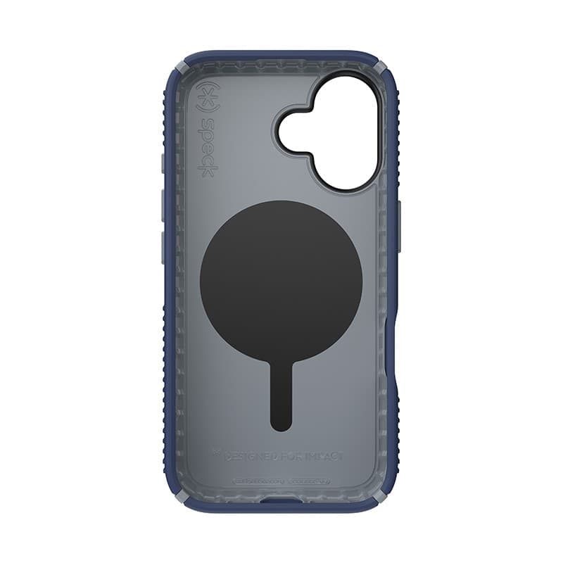 Speck Presidio2 Grip ClickLock e MagSafe - Custodia per iPhone 16 (blu costiero / grigio polvere / bianco) - 20