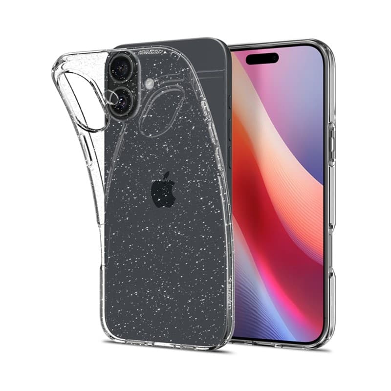 Spigen Liquid Crystal Glitter - Case for iPhone 16 (Clear) - 7