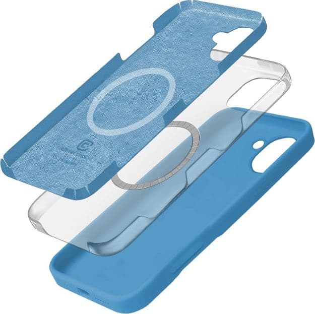 Crong Color Cover Magnetic - Custodia MagSafe per iPhone 16 (Blu) - 10