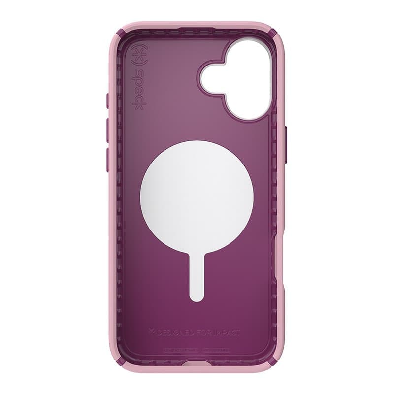 Speck Presidio2 Pro ClickLock e MagSafe - Custodia per iPhone 16 Plus (rosa mercoledi / viola Boysenberry / bianco) - 20