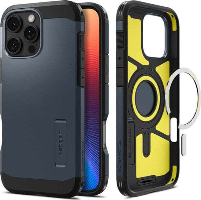 Spigen Tough Armor Mag MagSafe - Case for iPhone 16 Pro Max (Metal Slate) - 10