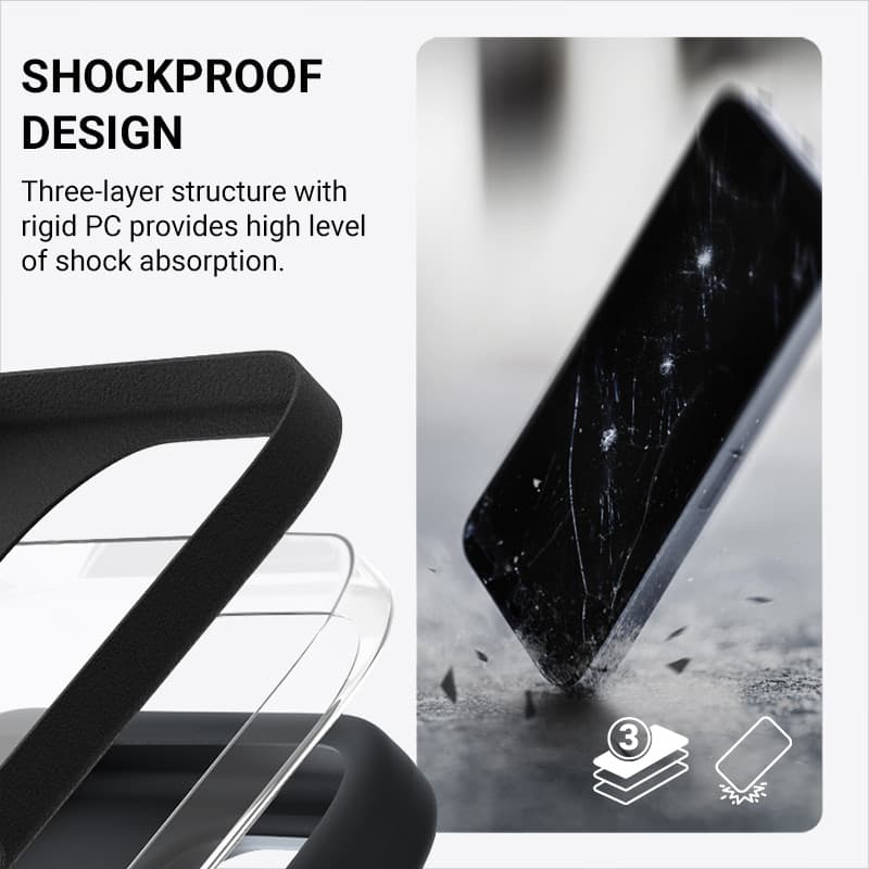 Crong Color Cover Magnetic - Custodia MagSafe per iPhone 16 Plus (Nero) - 6