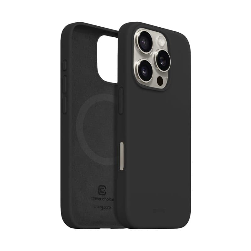Crong Color Cover Magnetic - Custodia MagSafe per iPhone 16 Pro Max (Nero) - 14