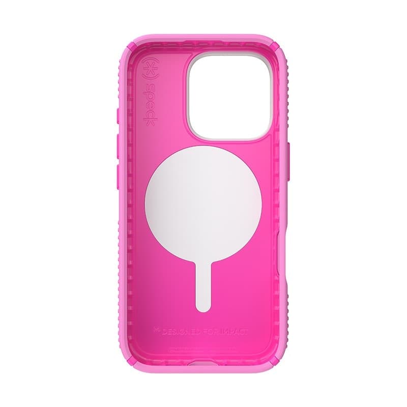 Speck Presidio2 Grip ClickLock e MagSafe - Custodia per iPhone 16 Pro (Rosa puro / Rosa shocking / Bianco) - 20