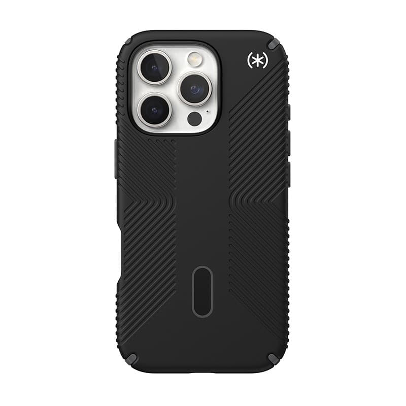 Speck Presidio2 Grip ClickLock e MagSafe - Custodia per iPhone 16 Pro (Nero / Grigio Ardesia / Bianco) - 19