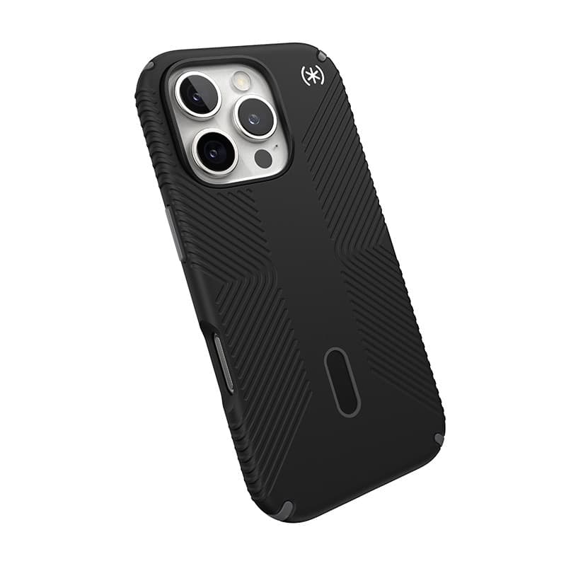 Speck Presidio2 Grip ClickLock e MagSafe - Custodia per iPhone 16 Pro (Nero / Grigio Ardesia / Bianco) - 8