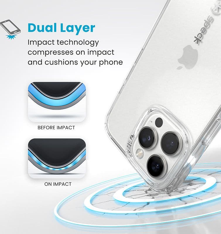 Speck Gemshell - Custodia per iPhone 16 Pro Max (trasparente) - 2