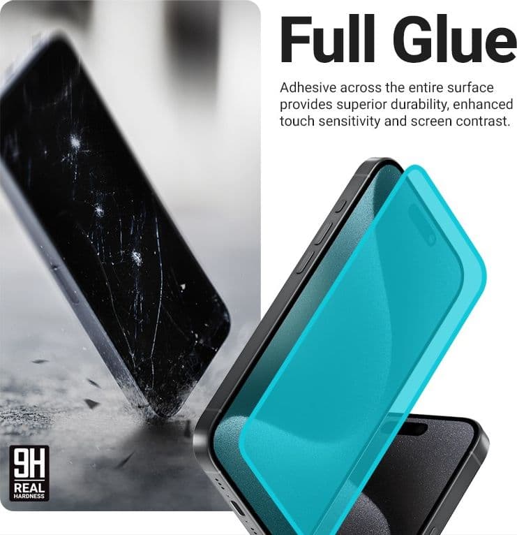 Crong 3D Armor Glass - Vetro temperato per iPhone 17 Pro Max + cornice di installazione - 12